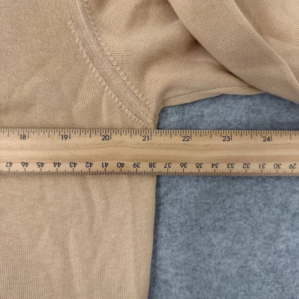 Ermenegildo Zegna Sweater Mens L Beige 1/4 Zip Cotton Pullover